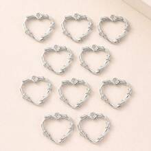 10pcs/Set Heart DIY Pendant Valentines - Silver - View 1