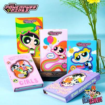 THE POWERPUFF GIRLS Cuaderno lindo de PPG, el libro de notas de dibujos animados de las Supernenas, policías hembras voladoras y lindas, para adolescentes, papelería, diario, libro de apuntes creativos, adecuado para notas diarias y de oficina, para regalar a amigos [Licencia oficial]