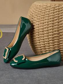 WHDXY Women's Fashion Square Toe Flat Shoes, Goddess Flat Multi-Color Versatile Shoes Suitable With Jeans, Flare Pants, Casual Shoes, Soft Bottom Square Toe Burgundy/Black