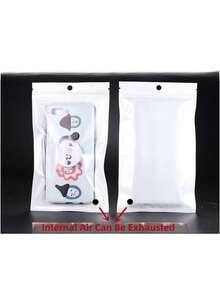 1 Gói 20 Túi nhựa tự dán dùng để trưng bày đồ trang sức, hình quả lê trong suốt - Nền trắng trong suốt - Xem 4