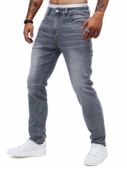 Men's Slim Fit Casual Denim Jeans