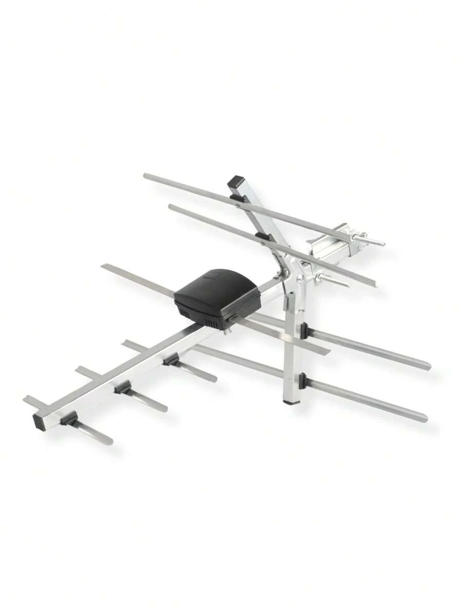 Antena Aérea Televisión Radio 8 Elementos Vhf Uhf Hdtv Full Equipo Para Tv - Gris - Ver 1