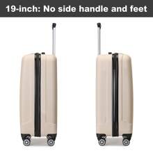 Lightweight ABS Hard Suitcase With Combination Lock 4-Wheel Trolley For Men And Women Ideal For Business Travel Available In 19 Inch Carry-On 24 Inch And 28 Inch Check-In Sizes Beige - Beige - View 10