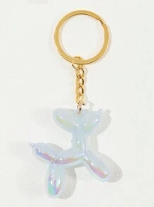 1 件粉色气球狗形钥匙扣、可爱背包、手提包、钱包、耳机、手机、汽车钥匙装饰吊坠、可爱小狗钥匙扣吊坠汽车配件包饰学院风哥特 Y2k - 多色 - 查看 14