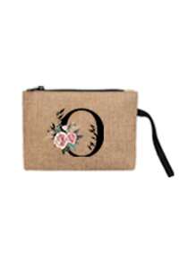 2 件/套简约花朵首字母 A-Z 印花亚麻手提包，粉色流苏，亚麻包，包括一个手提包和一个零钱包，简约旅行包，化妆品钱包，大容量旅行化妆包日常使用、约会、生日、度假、返回学校、度假、海滩、旅行、通勤、商务、学生、野餐、露营、超市、日常收纳，（小包手带方向随机），圣诞节最佳教师礼物 - 卡其色 - 查看 41