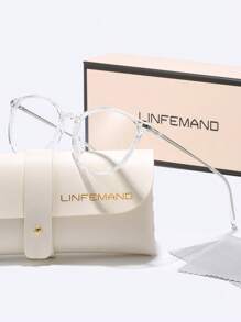 LINFEMAND LINFEMAN Minimalist Stylish Transparent Lens Glasses For Women, Everyday Decoration, Game, Reading, Gift Glasses Accessories For Women - Clear - View 14
