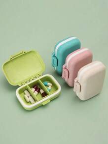 Mini Travel Portable Pill Organizer, 3 Compartment Pill Box, Pill Storage Container, Weekly Pill Box, Pill Case For Outdoor Travel, Medication And Vitamin Storage, Fits In Pocket Or Wallet, Securely Organizes Daily Medications, Dustproof, Waterproof, Leak Proof, Reusable Pill Box, Self-Sealing Travel Medication Storage With Clasp Seal, Organizes Pills And Small Items