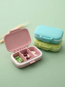 Mini Travel Portable Pill Organizer, 3 Compartment Pill Box, Pill Storage Container, Weekly Pill Box, Pill Case For Outdoor Travel, Medication And Vitamin Storage, Fits In Pocket Or Wallet, Securely Organizes Daily Medications, Dustproof, Waterproof, Leak Proof, Reusable Pill Box, Self-Sealing Travel Medication Storage With Clasp Seal, Organizes Pills And Small Items