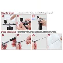 带空气压缩机的 LCD 喷枪套件、带软管的 3 档压力无绳喷枪机、38PSI 便携式喷枪喷枪，适用于绘画艺术、理发、模型、蛋糕