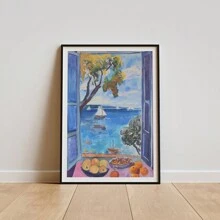 1 件，亨利·马蒂斯开窗海报，厨房海岸景观艺术印刷品，彩色地中海墙壁装饰，绘画，马蒂斯艺术品，节日礼物，无框，墙壁艺术，帆布 - 彩色 - 查看 15