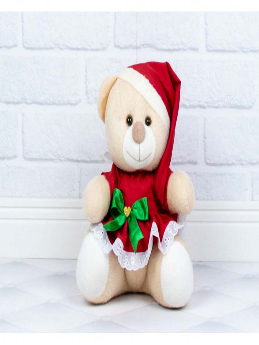Santa Claus Teddy Bear 26 Cm Dressed With Lese - Plush Christmas Decoration - 甜牛奶毛絨 - 查看 1