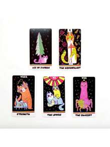Cartas Tarot de Gatos Raros: ¡Adivina con una sonrisa! - Multicolor - Ver 6