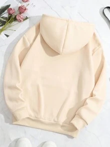 Women's Fashion Casual Creative Neon Printed Hooded Sweatshirt - Màu be - Xem 2
