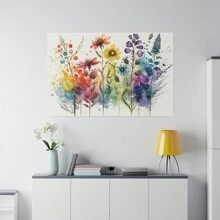 1入組野花帆布印刷花卉植物波希米亞牆藝術，牆藝裝飾，客廳牆藝，Giclee帆布印刷，無框畫 - 彩色 - 查看 16
