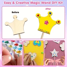 6pcs DIY Magic Wand Craft Kit - Wooden Fairy Princess Wands,Decorate Your Own Wand Set For Party Arts And Crafts,Creative Gift No Electricity Needed (6 Random Wooden Pieces With Stickers),Arts Crafts Kids,Arts & Crafts,Arts And Crafts Kids Set,Crafting For Kids,Craft Set Creative,Art And Craft Kids,Arts And Crafts Kids,Kids Crafts,Crafts For Kids,Arts And Crafts Kids,Kids Crafts,Fairy,Gabby Dollhouse Party,Princess Craft,Kids Creative