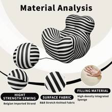 Embrace Sofa, Black And White, Cloth, Waist Support Home Theater Sofa, Bedroom Living Room Recliner Sofa