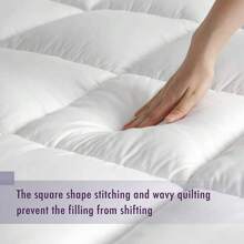 Microfibre Hotel Quality Mattress Topper 4 Inch/10cm Deep Supersoft Heavy Fill Single Double King Super All Sizes Elasticated Corner Straps - White - View 8