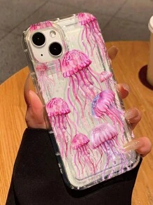 Ốp lưng trong suốt in hình sứa hồng của Apple, tương thích với iPhone 11/12/13/14/15/15pro/15 Plus/15 Promax/7plus/8plus/X/Xs Max/Xr/11pro/12pro/13pro/14pro/12mini/13mini/11promax/12promax/13promax/14promax/14plus/6/6s/6plus/7/8/Se & Galaxy/A54/A14/A12/A13/A15/A32/A33/A24/A52S/S20/S21/S22/S23/S24/S23Plus/S24ultra. Chống nước, chống sốc, chống rơi vỡ và chống trầy xước. - Nhiều màu - Xem 3