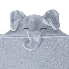 Rain of Love Baby Baby Blanket With Hood Animal Tiger Elephant And Bear - Xám - Xem 5