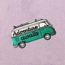 1件裝 Adventure Awaits 衝浪旅行露營車山地單車冒險戶外嬉皮龐克搖滾動漫卡通刺繡布貼，可燙貼可縫製，個性化DIY衣物配件，服飾裝飾補丁徽章胸針，適用鞋子、帽子、包包配件及破洞修補，校園風 - 彩色 - 查看 6