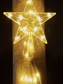 198pcs Five-Pointed Star Fairy String Lights, Waterfall Lights For Christmas Tree, Outdoor Garden Decor,Room Decor Christmas Decor Christmas Light Bedroom Decor Home Decor Party Decor Holiday Festivalchristmas Gift Thanksgiving Christmas Tree Decor Ornaments