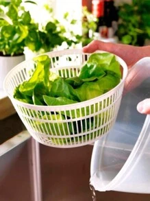 Centrífuga de Salada Secador Verduras Manual 4 Litros