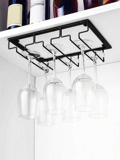 1 Stück kreativer, großer Weinglas-Halter, umgedrehter Eisen-Bar-Weinglashalter für Zuhause, hängender Weinglashalter