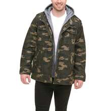 Washed Cotton Hooded Military Jacket - Camouflage - View 1