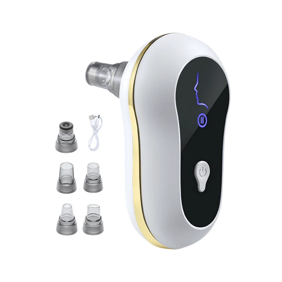3 Modes 5 Adjustable Blackhead Remover Vacuum USB Rechargeable Face Pore Cleaner Vacuum - White - View 1