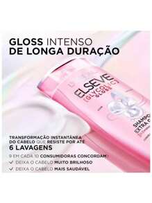 LOREAL KIT Elseve Glycolic Gloss Shampoo + Condicionador - brilho e sutileza 200ml