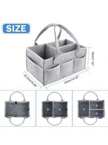 Cesto de almacenamiento de pañales de fieltro, bolsa de pañales para guardería o coche, bolsas de almacenamiento plegables