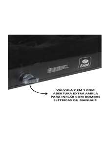 Deluxe Comfort Black Inflatable Double Mattress Camping Travel Leisure Durable Portable Practical Bel - 黑色 - 查看 7