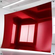 Vinil Adhesivo Espejado Metálico Automotriz 30 Cm x 152 Cm - rojo plateado - Ver 4