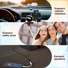 Gmobi USB C To 3.5mm Headphone And Charger Adapter, 2 In 1 Type C To Aux Audio Jack With Fast Charging Dongle For Headphone Earbud Compatible With IPhone 15 Pro Max Plus, Samsung Galaxy S22 S23 S24 Ultra, Note 20, IPad Pro Air - White - View 8