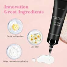 GLOZ 2pcs 15ml 3D Sculpting Gel, Suitable For Nail Art Design And DIY Manicure - Clear Gel Polish For Painting, Shaping, Sculpting And Decorating