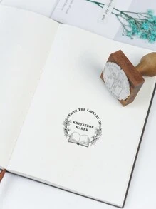 Timbro per libri personalizzato | Timbro timbrator | Timbro "Da biblioteca di" | Accessori per lettori | Timbro personalizzato | Timbro per libri Torna a scuola, Torna a scuola, Forniture scolastiche - Cachi - Visualizzare 11