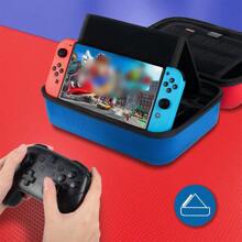 Geeignet für die neue OLED Handheld Tasche der Switch, Zubehör Schutzhülle mit großem Fassungsvermögen - Aufbewahrungstasche für Schalter [rot und blau] - Übersicht 6