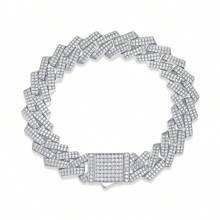 1入 紅柘榴石手鍊925純銀手鍊 中性嘻哈時尚情人節、父親節、紀念日、生日禮物，附證書鑲鑽婚禮新秘珠寶鑽石手鍊