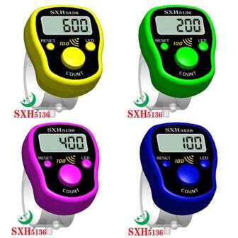 1pc Household Mini Tally Counter, Hundred Digit Voice Reminder Finger Ring Clicker