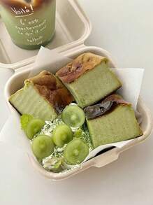 5/6 件便当蛋糕盒、汉堡盒、蛋糕甜点外卖包装盒、露营野餐盒、西式食品包装盒