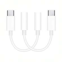 Gmobi USB C To 3.5mm Headphone And Charger Adapter, 2 In 1 Type C To Aux Audio Jack With Fast Charging Dongle For Headphone Earbud Compatible With IPhone 15 Pro Max Plus, Samsung Galaxy S22 S23 S24 Ultra, Note 20, IPad Pro Air - White - View 13
