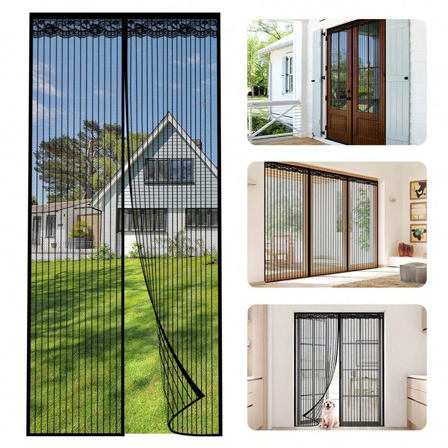 Bền chặt Lưới Từ tính Màn Cửa , Dễ cài đặt Nam châm Khép kín Rèm Giữ , Rảnh tay Đối với Sân trong Trượt Cửa kính , Thú cưng Và Trẻ em , Muỗi Lưới ,