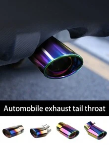1pc Stainless Steel Car Exhaust Tail Pipe Tip Muffler Tip - Multicolor - View 1