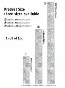 SUPSTICKER 1 cuộn Decal dán tường nhà bếp chống thấm nước dày phong cách Địa Trung Hải, Giấy dán tường trang trí chống nấm mốc, Có 3 kích cỡ: 11,81*47,24, 11,81*94,49, 11,81*141,73 inch, Hình dán, Decal dán tường, Decal vinyl trang trí nhà cửa, Vật phẩm trang trí mùa xuân Làm mới ngôi nhà của bạn, Hình dán trang trí Rama Quà tặng sinh nhật, tốt nghiệp - Nhiều màu - Xem 4