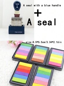 1pc Vintage Date Stamp, Wooden Roller Seal With Post Mark Effect, For Journaling - Multicolor - View 9
