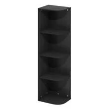 Pasir 4-Tier Corner Open Shelf Bookcase For Small Spaces, Dorms, Apartments, Furniture Shelf,  Wood Bookcases, Room Storage Furniture, Bedroom Bookshelf, Black - màu đen - Xem 2
