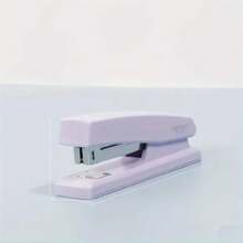 1pc Efficient Labor-Saving Stapler - Convenient For School And Office Tasks, Ergonomic Design, Easy To Use, Multiple Colors Available - White, Pink, Green, Blue, And Purple!