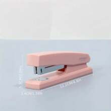 1pc Efficient Labor-Saving Stapler - Convenient For School And Office Tasks, Ergonomic Design, Easy To Use, Multiple Colors Available - White, Pink, Green, Blue, And Purple!
