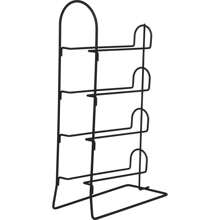 Wine Cellar Stand For 4 Wine Bottles Luxury Wired Steel Countertop Kitchen Table Vertical - 黑色 - 查看 5