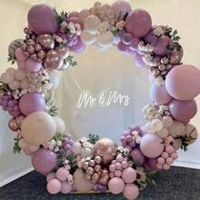 135pcs 5/10/18 Inch Purple Metallic Latex Balloons, Suitable For Birthday, Wedding, Engagement, Halloween, Christmas Events & Party Decoration,Christmas